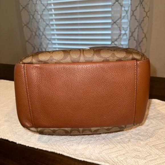 Coach Brown Monogram Shoulder Bag - Picture 6 of 13